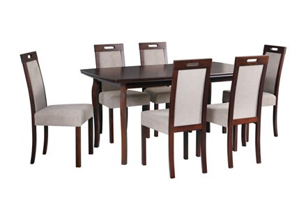 Stół KENT 1 + krzesła ROMA 5 (6szt.) - zestaw DX12